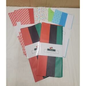 Holiday Birthday Themed Tissue Paper Packing Crafting 200 Sheets 16.5x24"